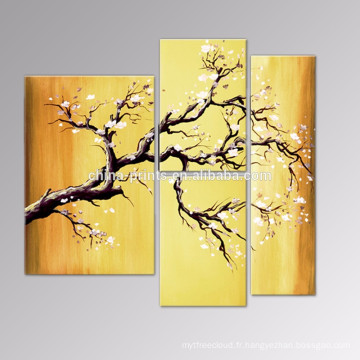 Plum Blossom Canvas Paintings / Group Flower Handmade Artwork / Modern Wall Art Decor